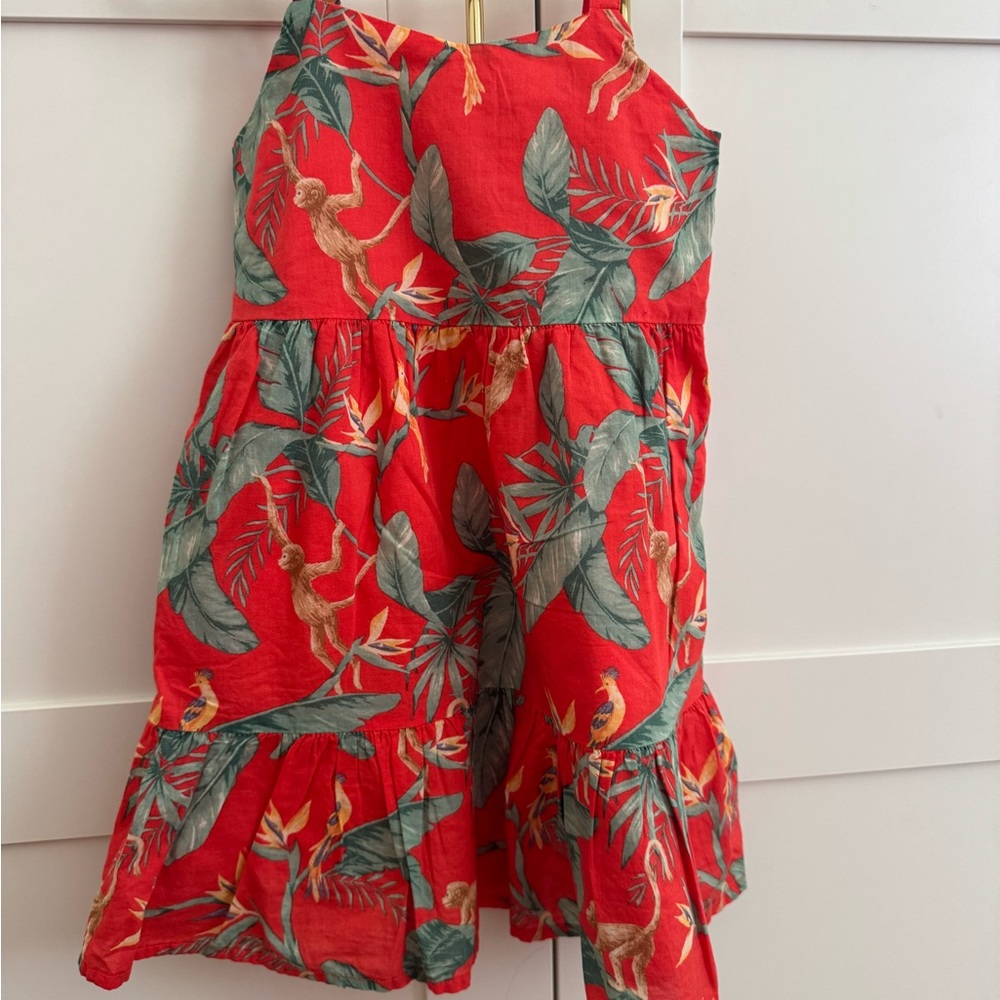Janie and Jack Red Tropical dress